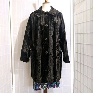 Vintage 60s Faux Fur Brown Coat